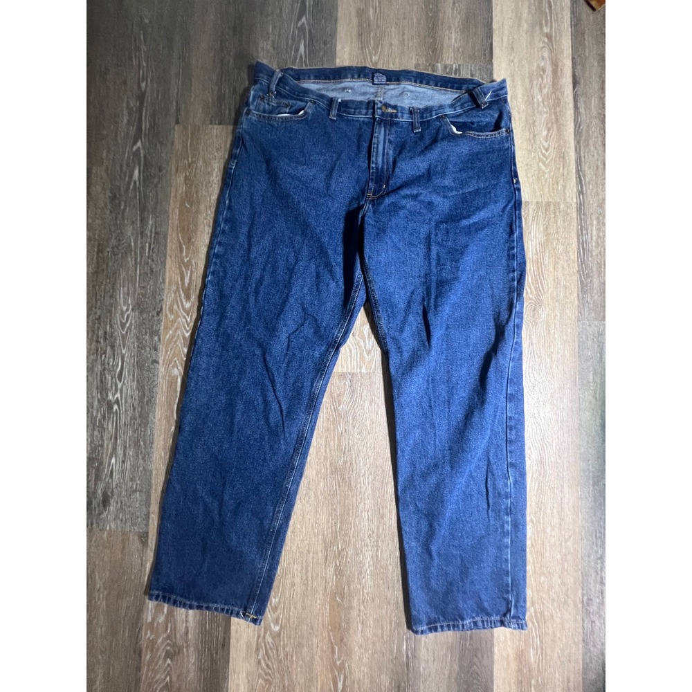 Apply Denim Jeans Mens 44x34 Blue Good Straight Leg 100% Cotton Workwear